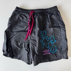 Vintage Umbro Shorts Adult Small Athletic Soccer Sports Black Blue Pink Mens 90s